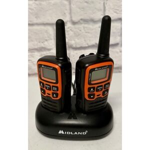 Midland Set of 2 WalkieTalkies 18CVP15 Orange & Black Radios USB Desktop